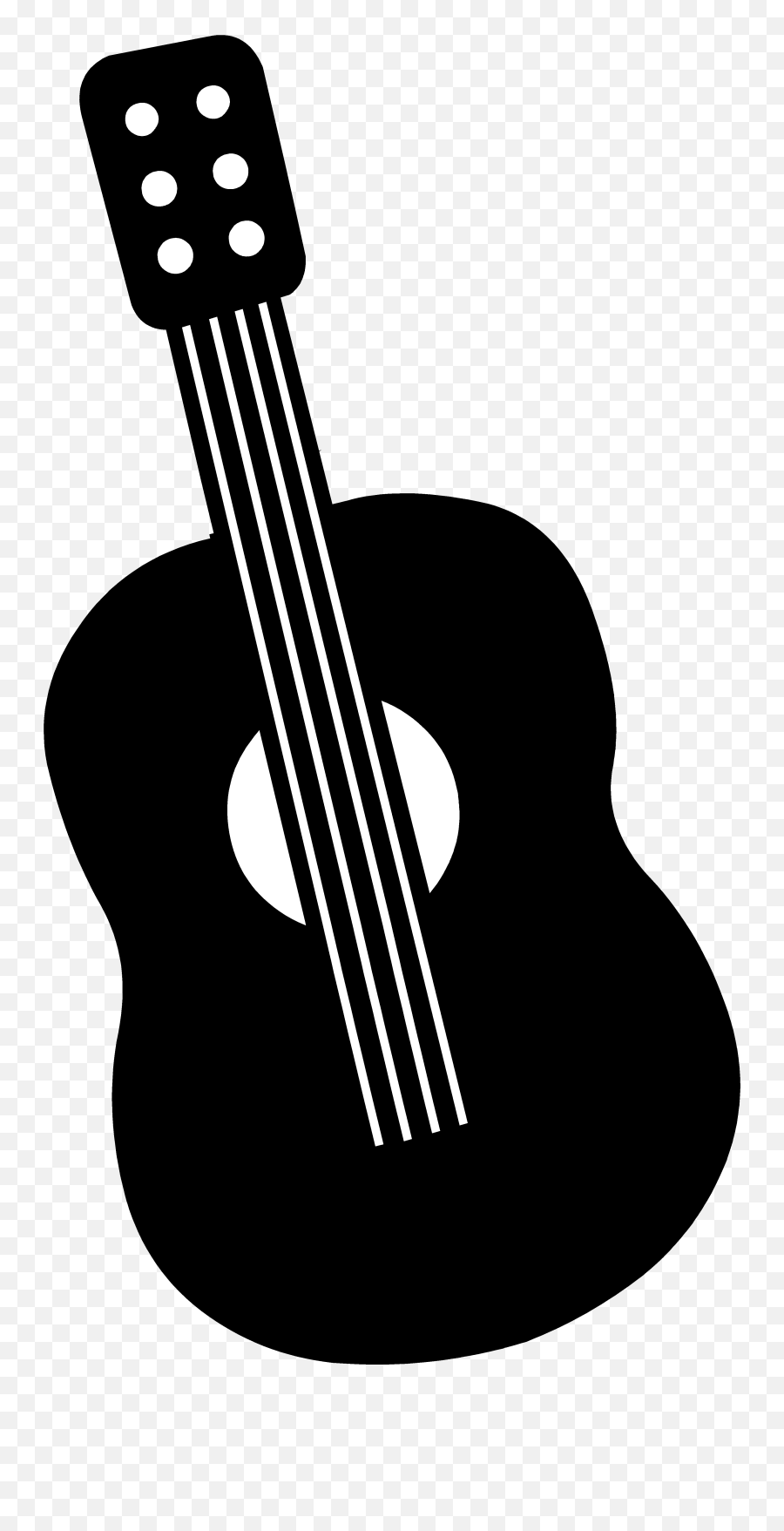 Electric Guitar Clipart Black And White - Small Guitar Clip Art Emoji,Guitar Clipart
