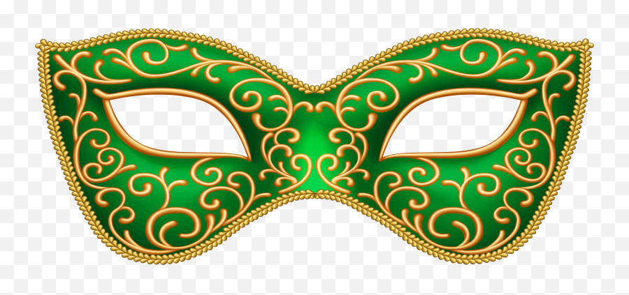 Green Mardi Gra Mask Clipart - Green Masquerade Mask Clipart Emoji,Mask Clipart