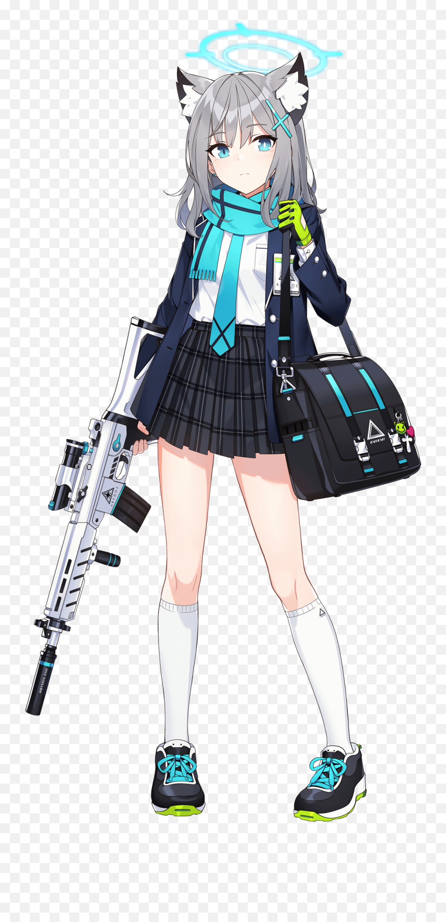 Blue Archive Anime Girls Anime Girl With Weapon Gun Shiroko - Anime Girl Emoji,Gun Transparent Background