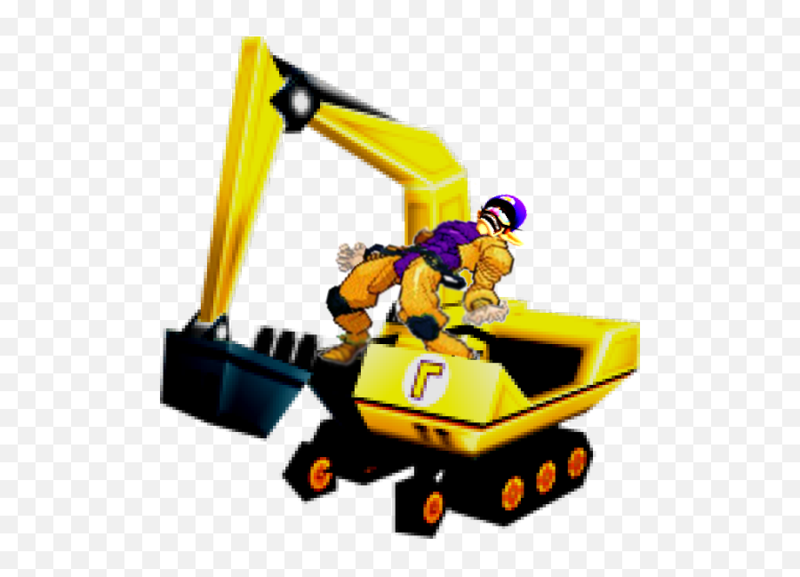 Clipart Construction Equipment - Mario Kart Ds Waluigi Png Mario Kart Ds Gold Mantis Emoji,Waluigi Png