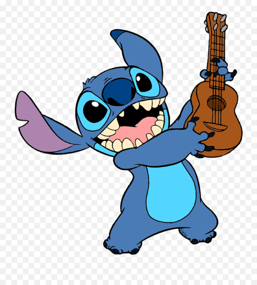 Download And Stitch Lilo Guitar Pelekai - Cartoon Stitch Emoji,Drawing Clipart