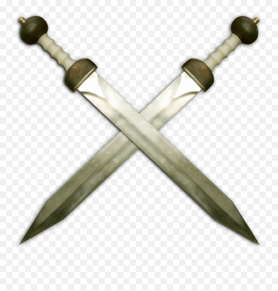 Sword Clipart - Crossed Gladius Hd Png Download Original Cross Sword Gladiator Emoji,Sword Clipart