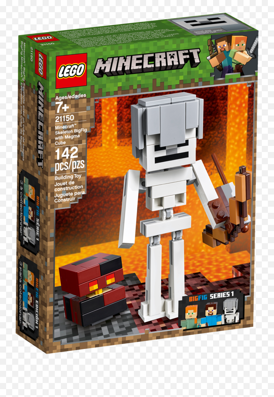 Minecraft Skeleton Bigfig With Magma Cube - Lego Minecraft Bigfig Skelet Emoji,Minecraft Skeleton Png