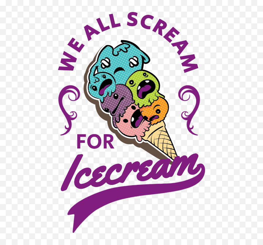 We All Scream For Icecream Clipart - Scream You Scream We All Scream Emoji,Icecream Clipart