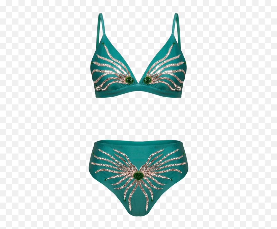 Ursula Bikini Dark Green U2013 Oceanus Swimwear Emoji,Ursula Png
