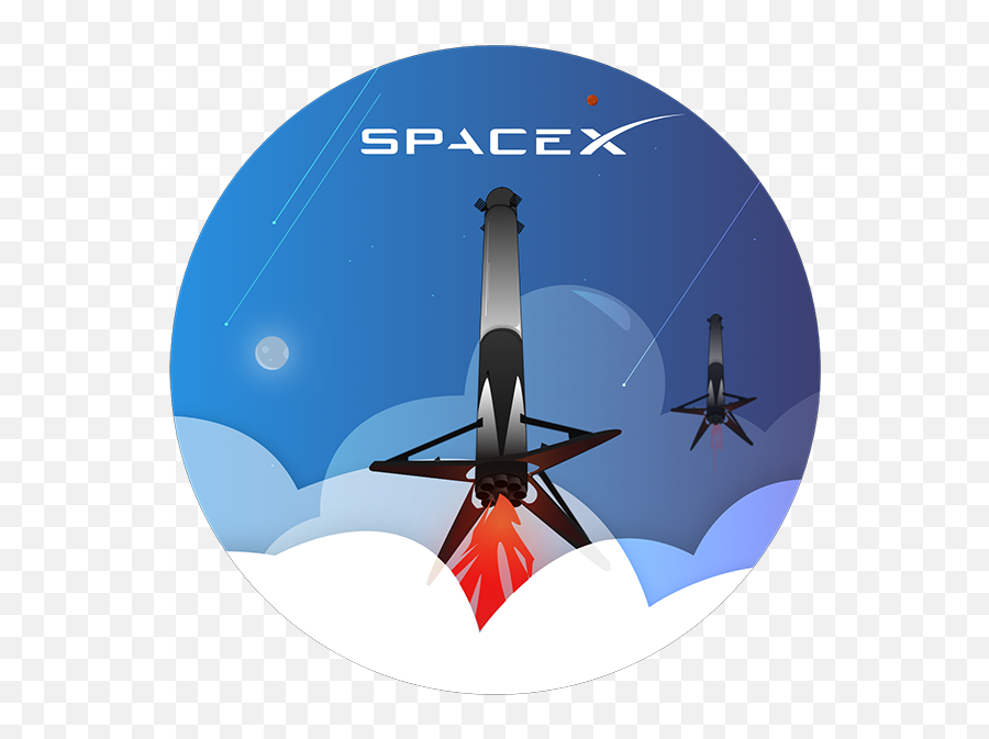 Space X Illustration - Spacex Logo Emoji,Space X Logo