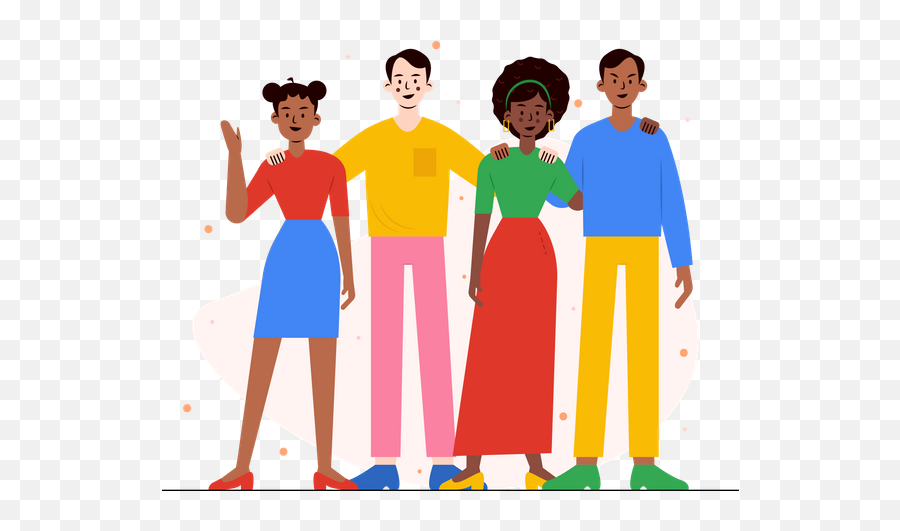 Best Free People Standing Together Illustration Download In Emoji,Standing Png