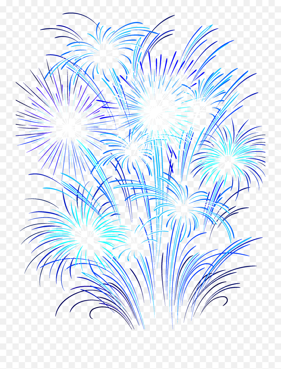 Firework Clipart Flower Firework - Transparent Background Blue Fireworks Emoji,Fireworks Clipart