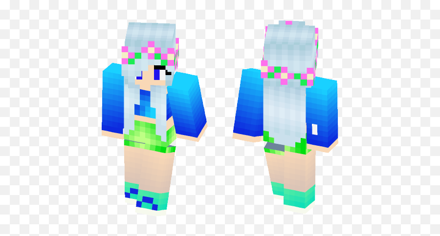 Download Girl With Flower Crown Minecraft Skin For - Fictional Character Emoji,Flower Crown Png