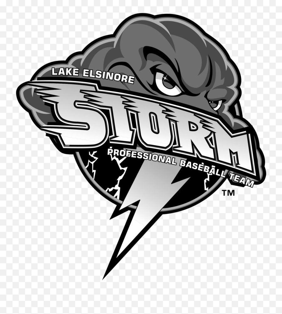 Lake Elsinore Storm Logo Black And - Storm Emoji,Storm Logo