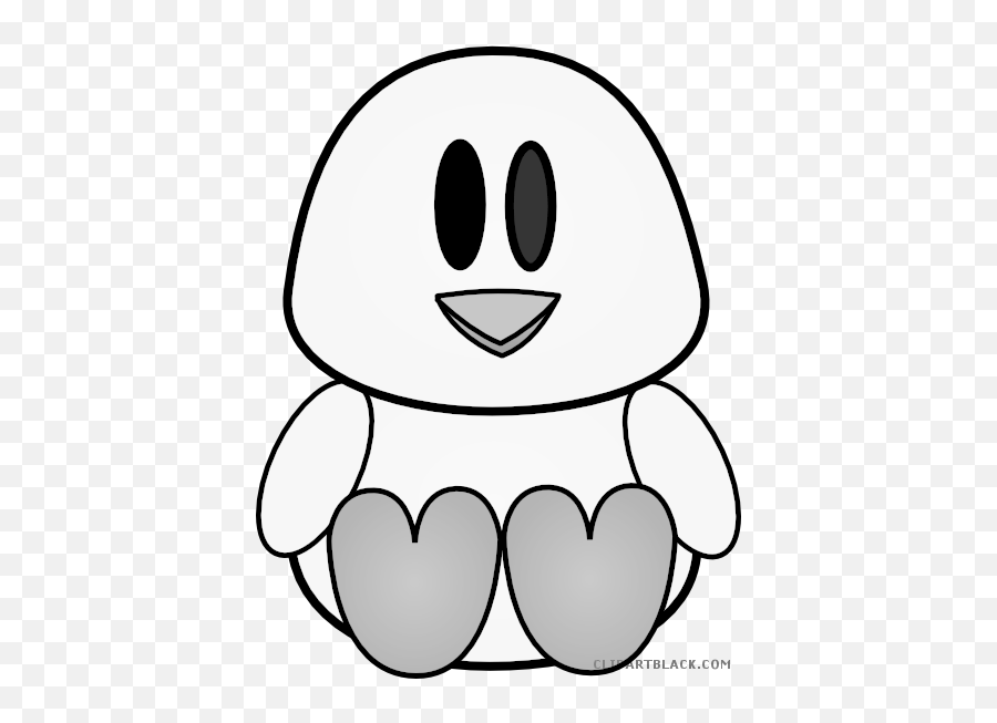 Baby Chick Animal Free Black White - Dot Emoji,Chick Clipart