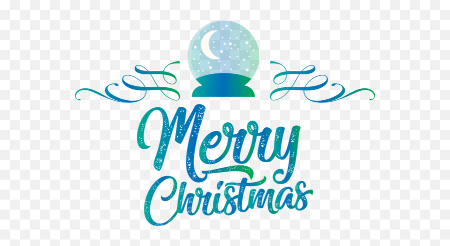 Christmas Logo Aqua M Text For Merry - Language Emoji,Merry Christmas Logo