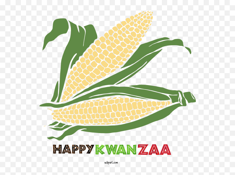 Holidays Plant Leaf Vegetarian Food For - Corn Crop Drawing Emoji,Kwanzaa Clipart