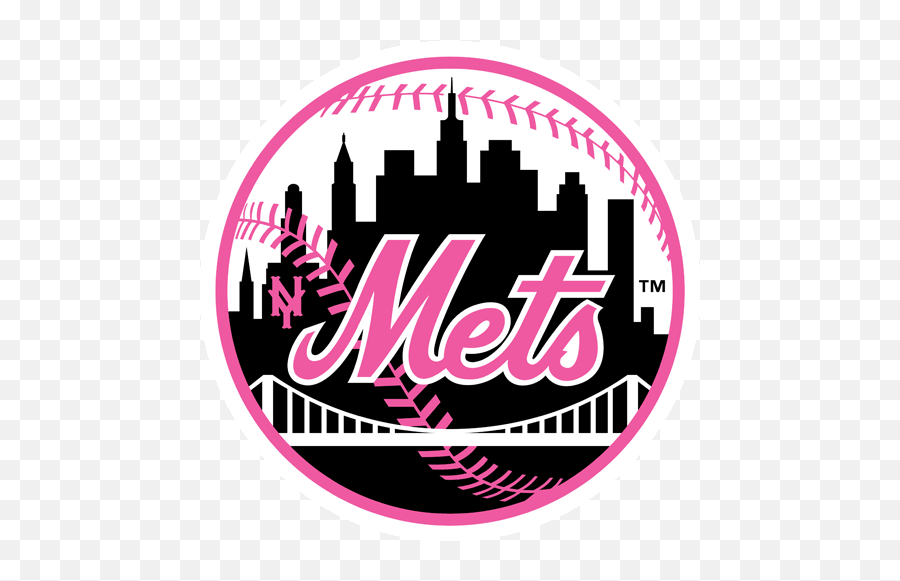 All Hail The Pink Black New York Mets - New York Mets Emoji,Pink Logo