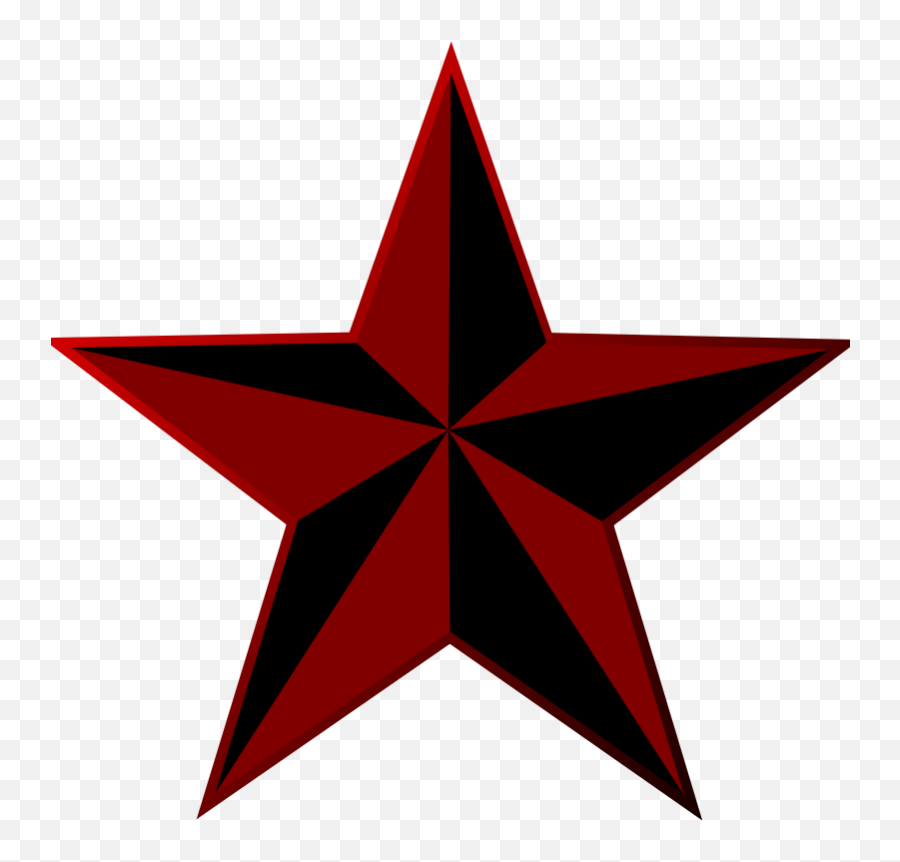 Red Star - Red And Black Nautical Star Emoji,Red Star Png