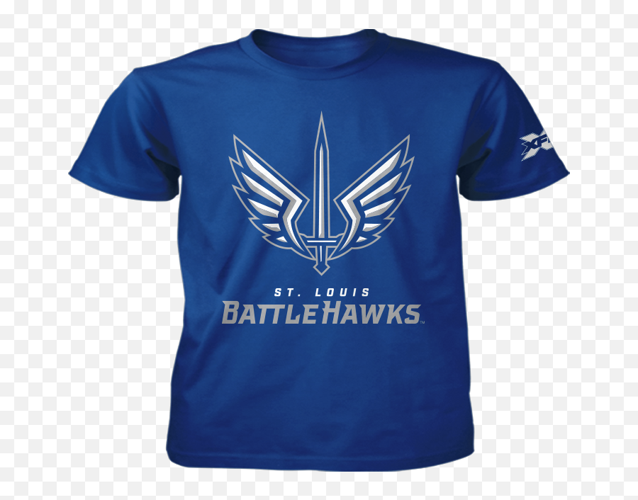 St Louis Battlehawks Youth Logo T - Shirt Xfl Shop Short Sleeve Emoji,Youth Logo