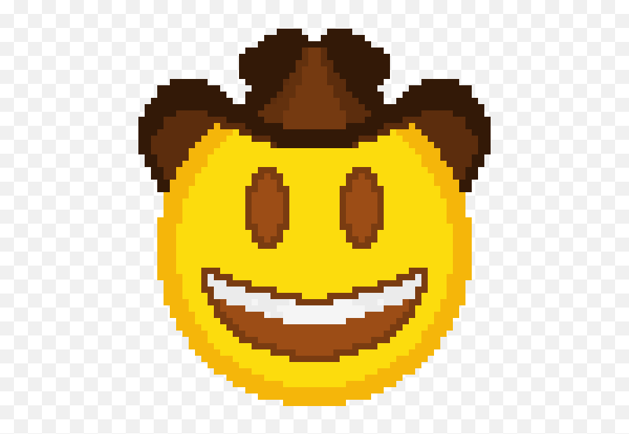 Cowboy Emoji - Cowboy Emoji Pixel Art,Cowboy Emoji Png