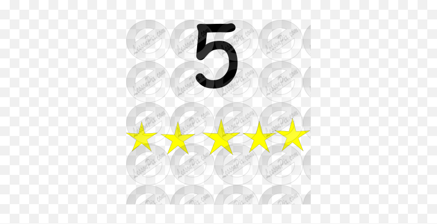 Five Stars Picture For Classroom Therapy Use - Great Five Dot Emoji,Five Stars Png
