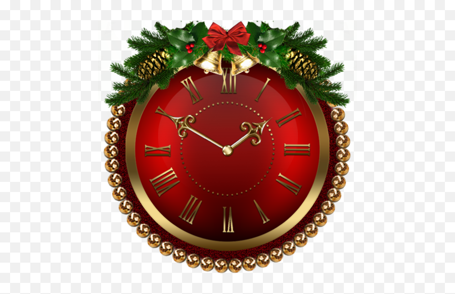 Merry Christmas Clock Widget - Clock Widget Christmas Widgets Emoji,Transparent Clock Widget