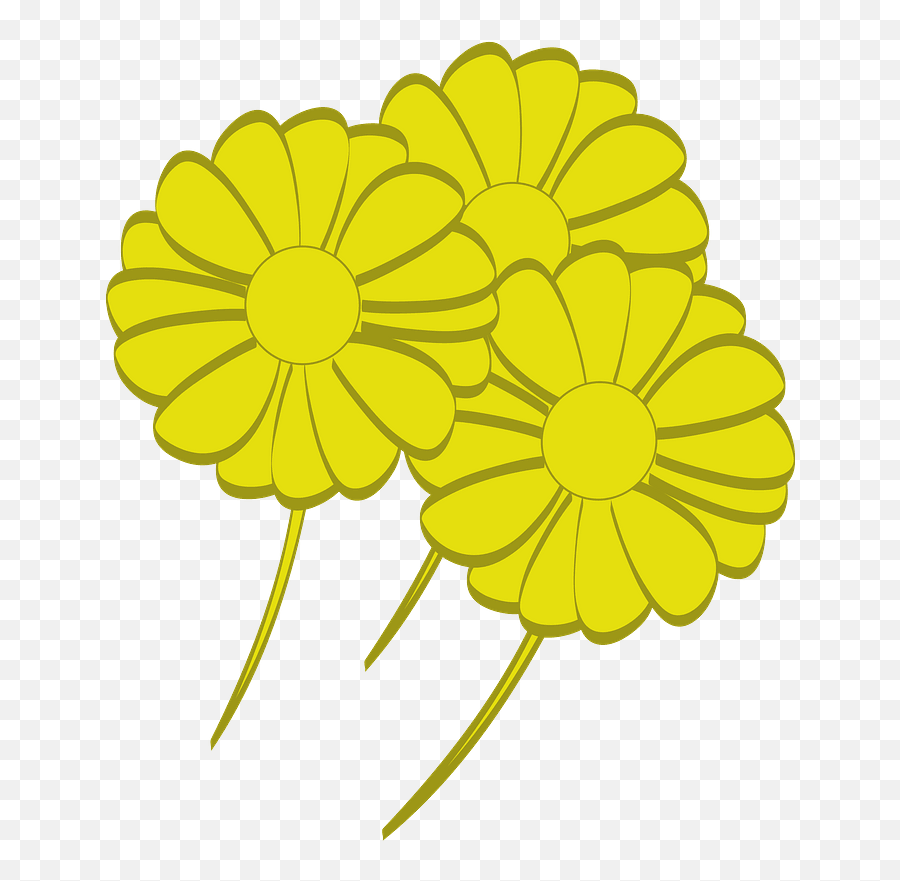 Yellow Flowers Clipart Free Download Transparent Png - Clip Art Emoji,Flower Clipart Transparent