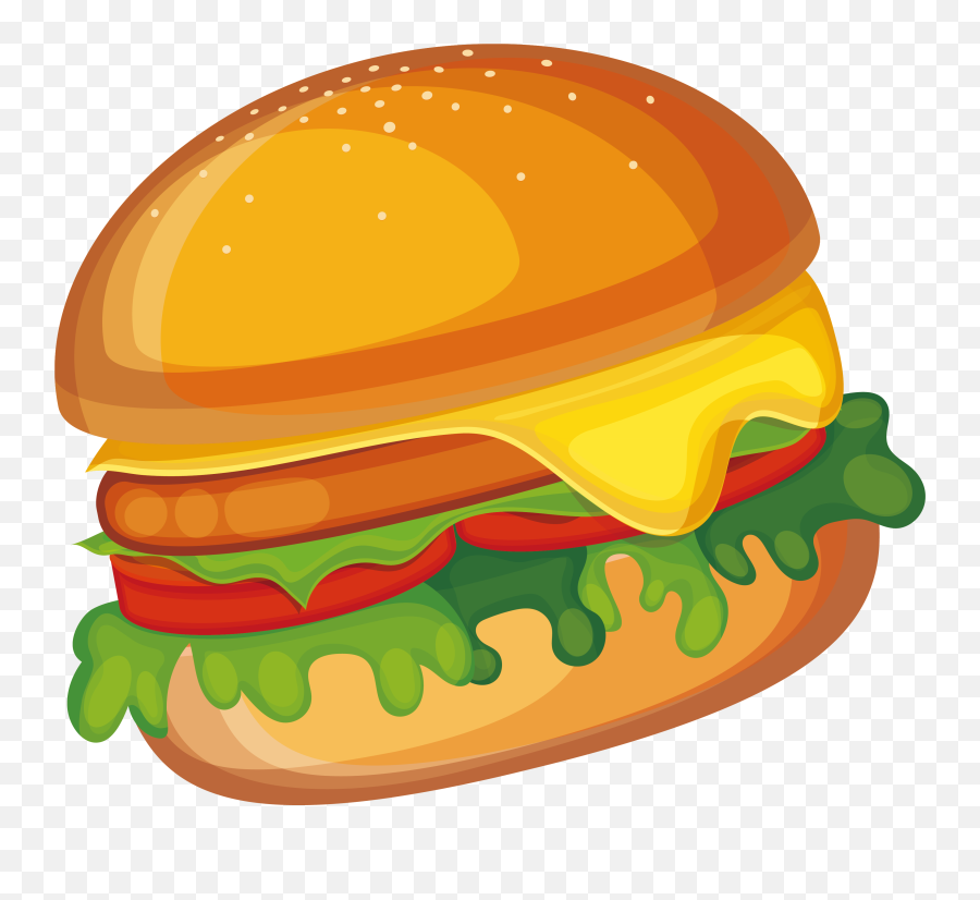 Hamburger Clipart Double Cheeseburger - Transparent Background Burger Cartoon Emoji,Hamburger Clipart