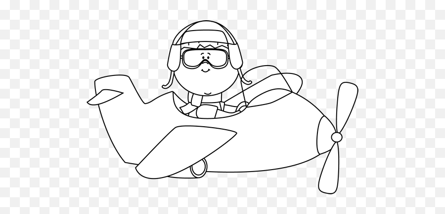 Cute Airplane An Airplane Clip Art - Black And White Fly A Plane Coloring Emoji,Airplane Clipart