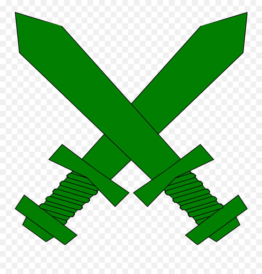 Green Crossed Swords Svg Clipart Emoji,Swords Clipart