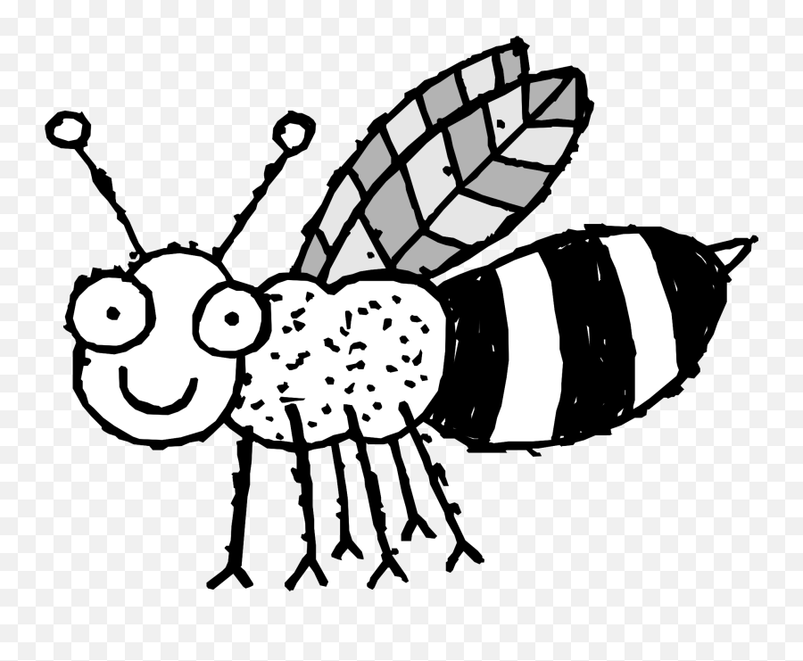 Bee 23 Black White Line Art Pinterest - Beeblack And White Colouring Emoji,Bee Clipart Black And White