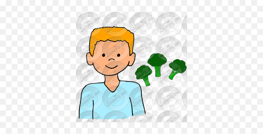 I Like Broccoli Picture For Classroom - Happy Emoji,Broccoli Clipart