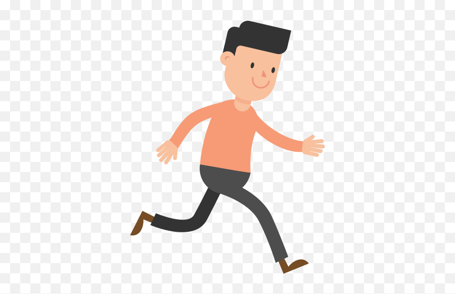 Cartoon Person Running - Running Emoji,Running Png
