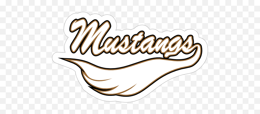 Mustangs Logo Type Mascot Sticker - Language Emoji,Mustangs Logo