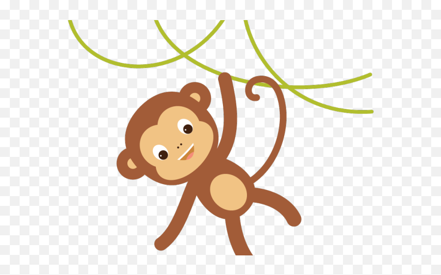 Chimpanzee Clipart Monkey Tail - Hanging Cartoon Monkey Png Emoji,Tail Clipart