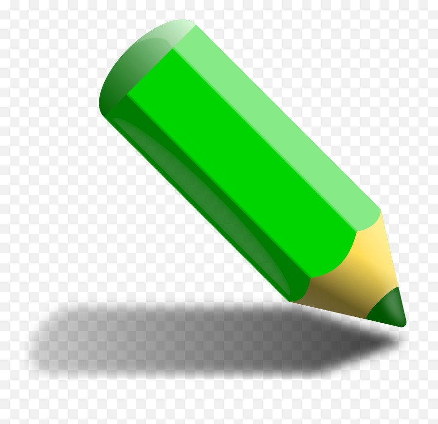 Green Pencil Clipart - Green Pencil Clipart Emoji,Pencil Clipart