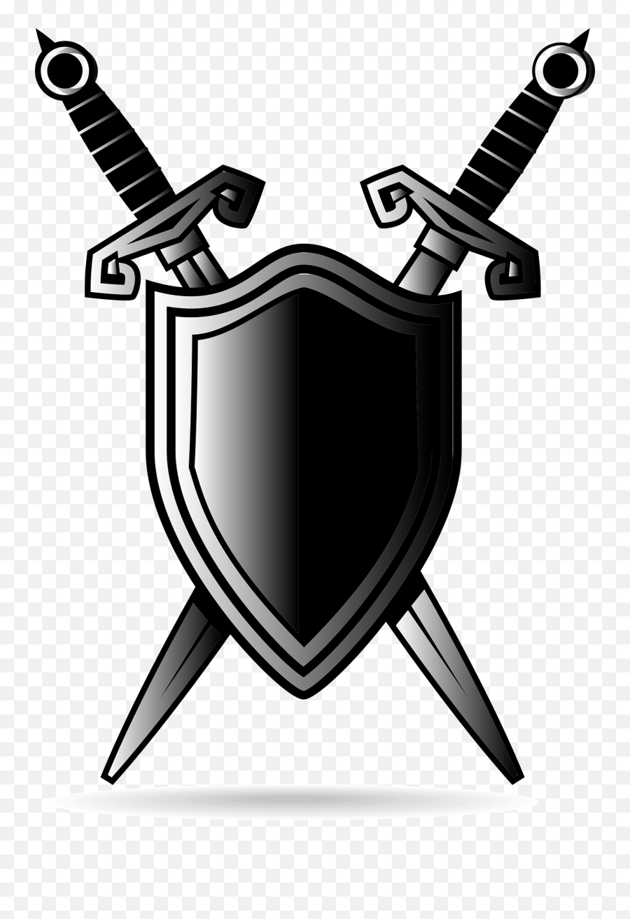 Shield Emblem Clipart - Sword And Shield Crossed Art Emoji,Shield Transparent