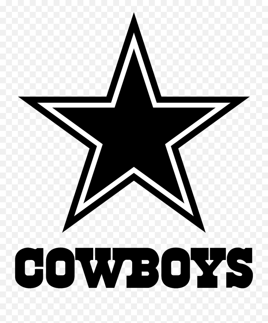 Dallas Cowboys Logo Black And White - Transparent Background Dallas Cowboys Logo Emoji,Dallas Cowboys Logo Picture