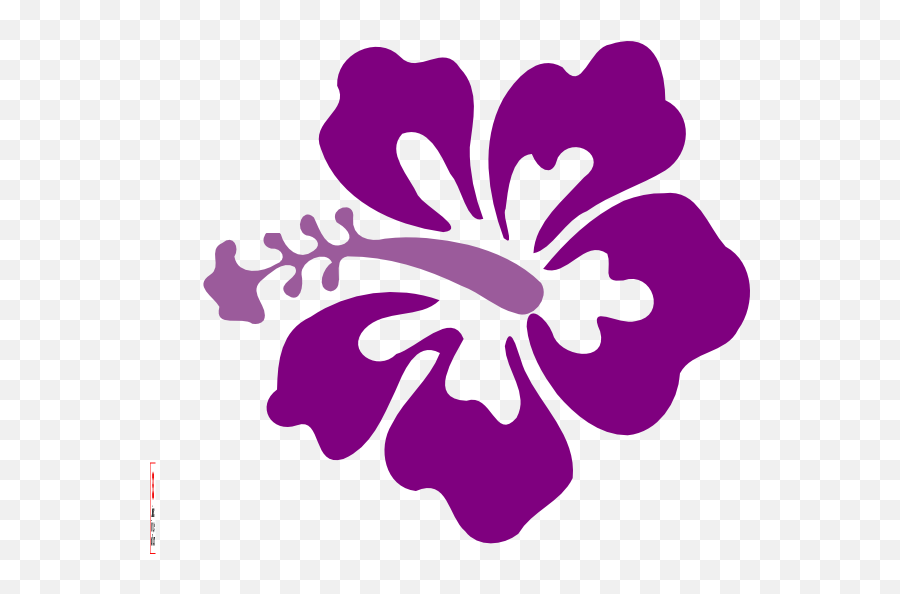 Hibiscus Clip Art At Clker - Purple Hawaiian Flower Clipart Emoji,Hibiscus Clipart