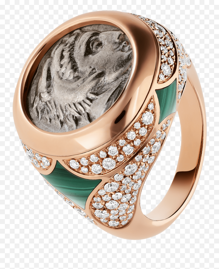 Monete Rose Gold Ring 355980 Bvlgari - Bvlgari Monete Ring Price Emoji,Gold Ring Png