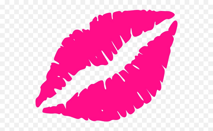 Hot Pink Lipstick - Red Lips Watercolor Painting Emoji,Pink Lips Png
