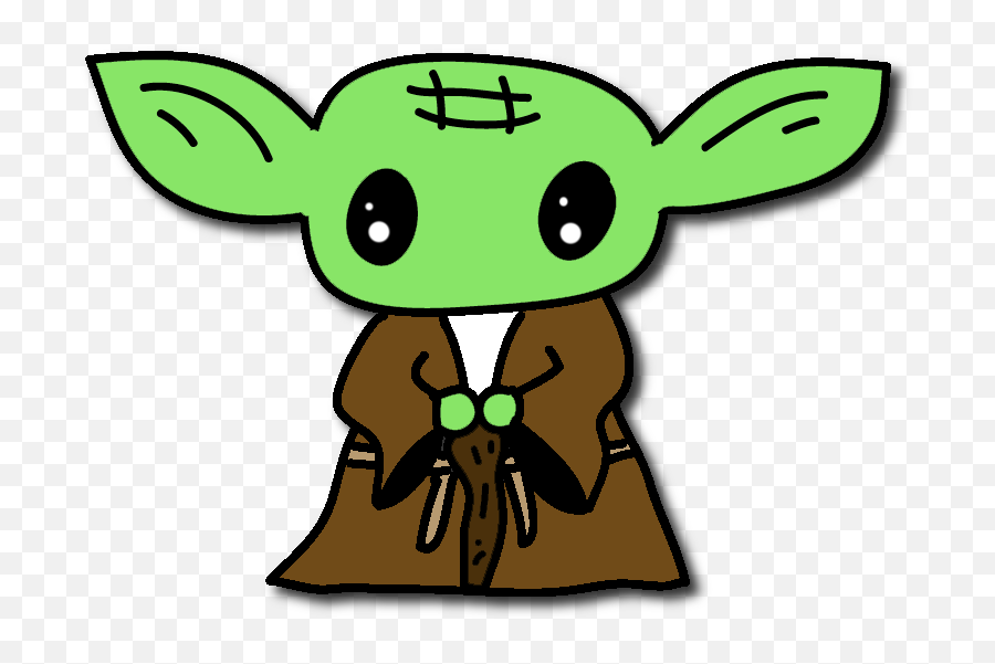 Yoda By Kiddomerriweather Yoda By - Clip Art Baby Yoda Cartoon Emoji,Yoda Clipart