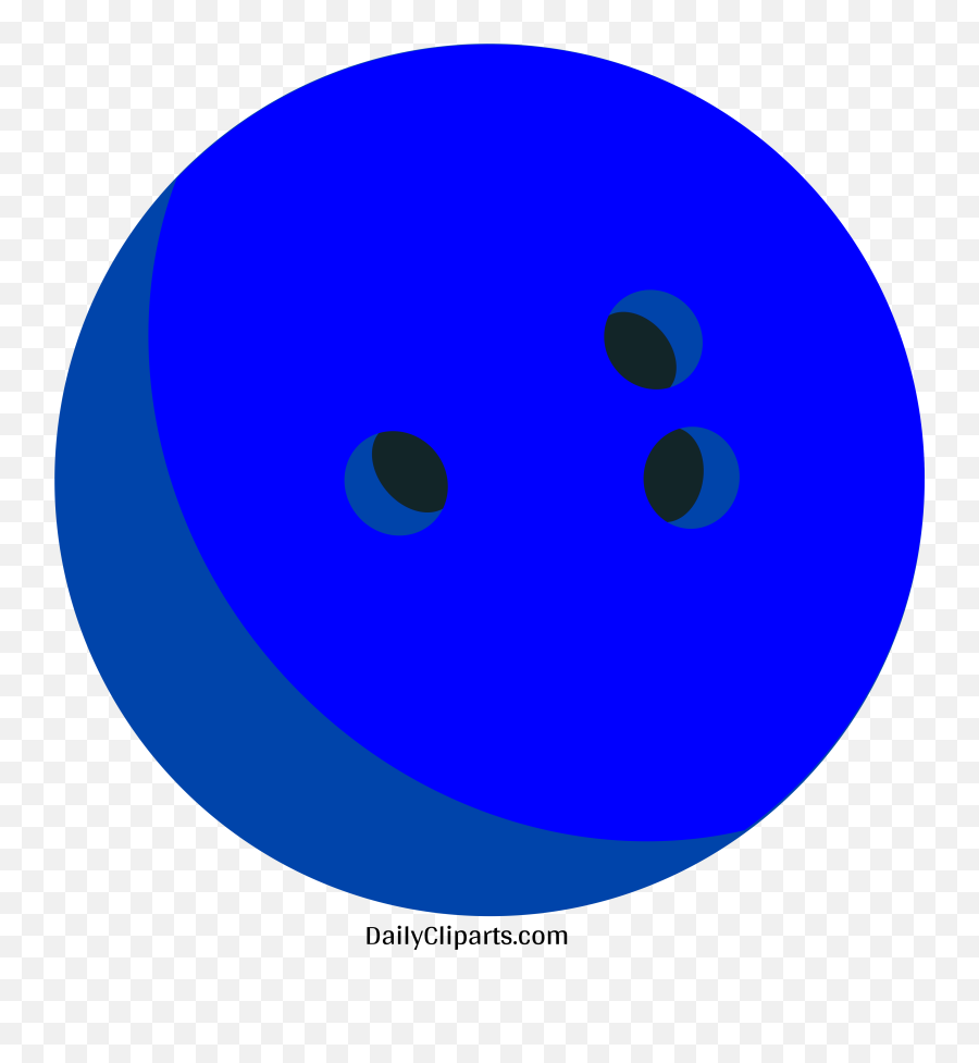 Bowling Ball Blue Colour Clipart Image - Dot Emoji,Bowling Ball Clipart
