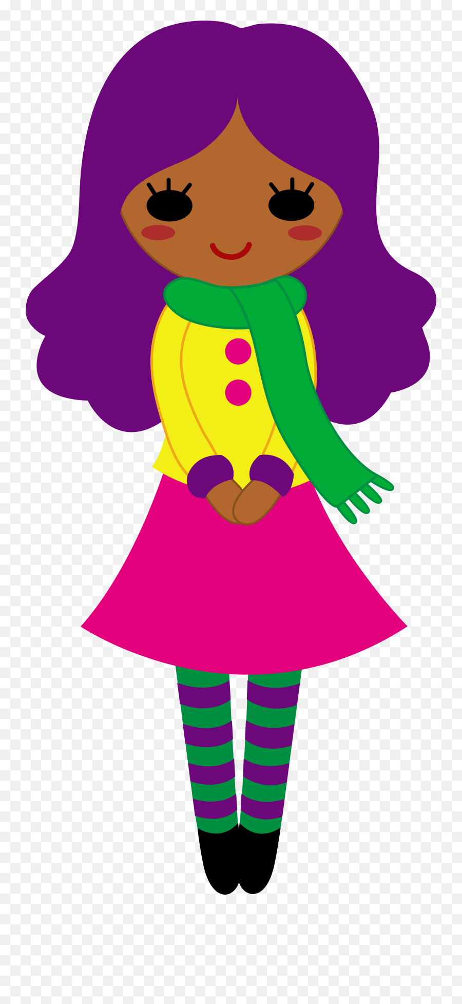 Horseshoe Clipart Girly - Girl With Skirt Clipart Purple Hair Clipart Emoji,Horseshoe Clipart