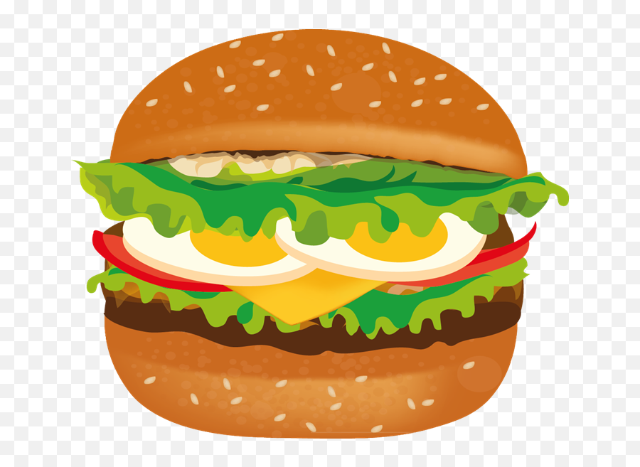 Hamburger Clipart - Delicious Burger Clipart Emoji,Hamburger Clipart