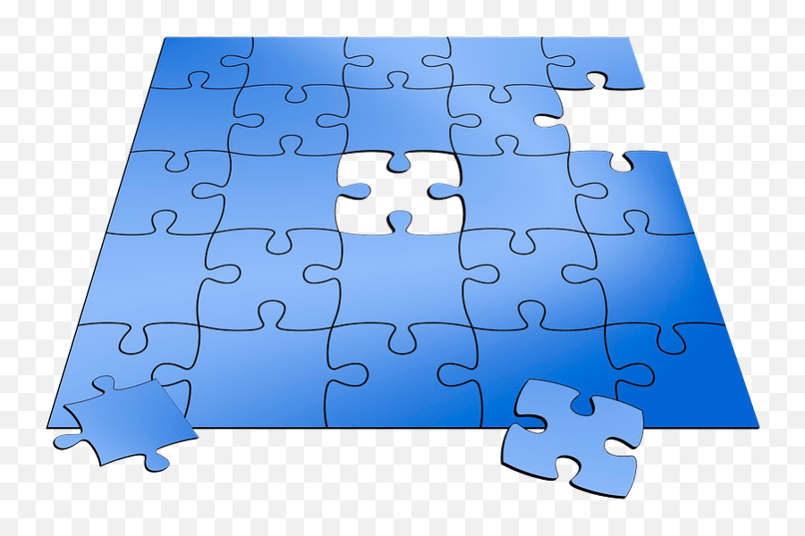 Blue Puzzle Clipart - Missing A Few Puzzle Pieces Emoji,Puzzle Clipart