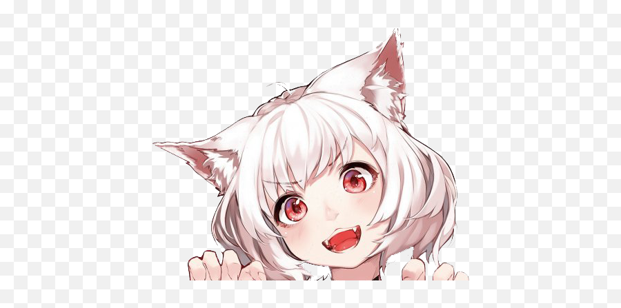 Cat Anime Girl Png Clipart Png All - Cat Anime Png Emoji,Anime Png