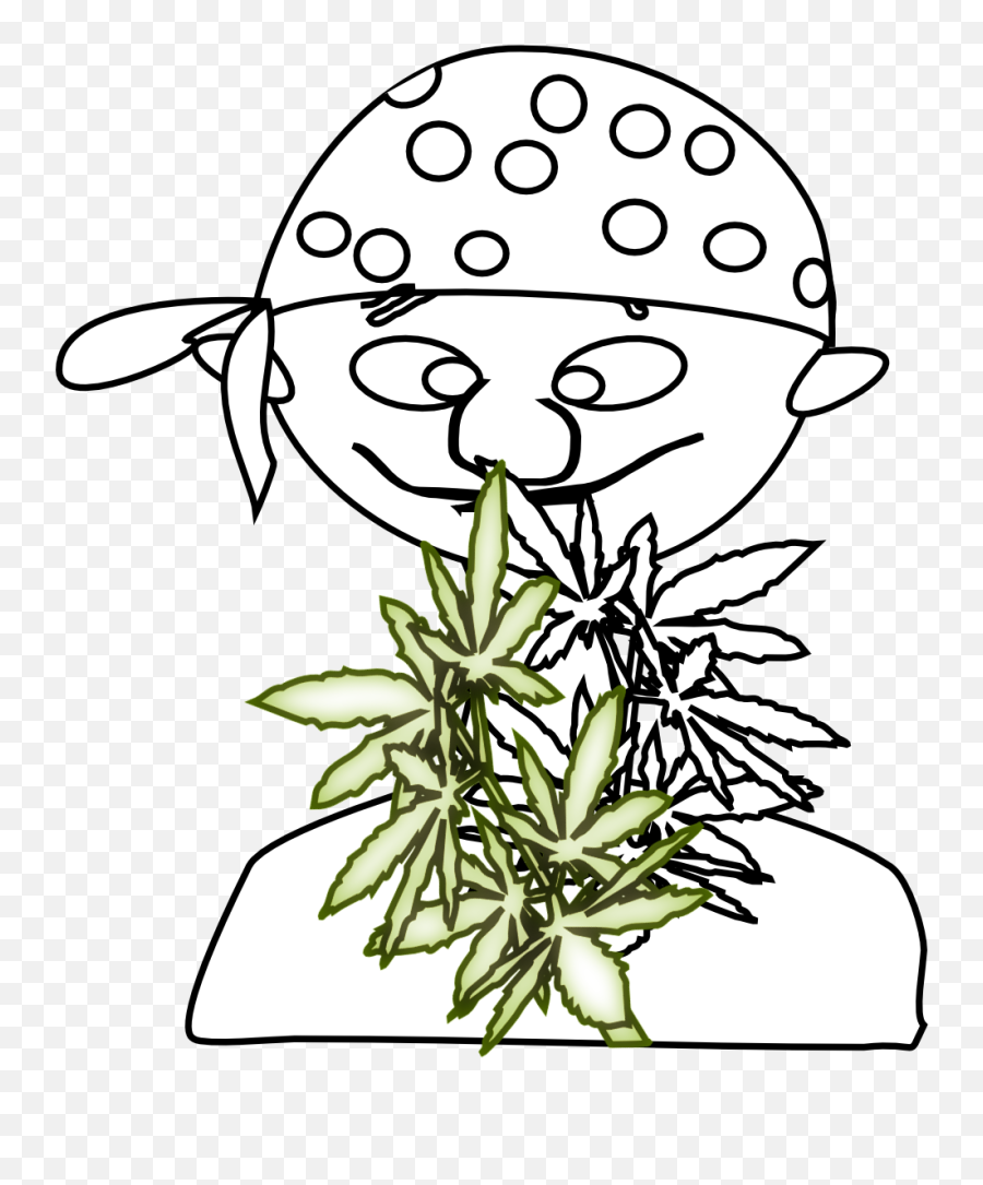 Herb Botanist Mj Black White Line Art Png 92 K Herb Botanist Emoji,Herbal Clipart