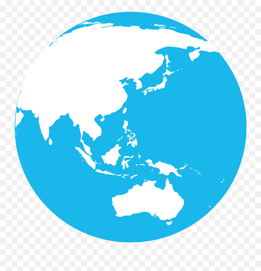 Asia Globe Ocean Png - Asia Globe Vector Png Emoji,Ocean Png
