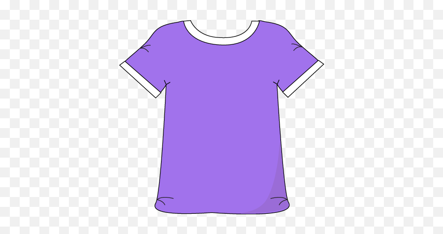 Purple Tshirt With A White Collar With A White Collar Clip - Purple T Shirt Clipart Emoji,T Shirt Clipart