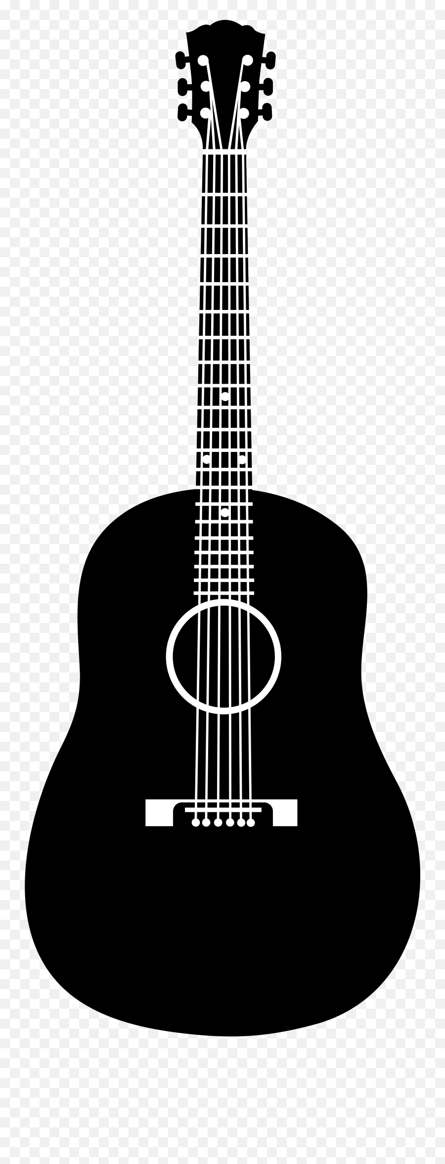 Acoustic Guitar Png Black And White - Museum Of El Carmen Emoji,Guitar Clipart