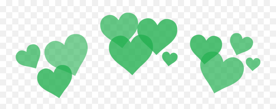 Download Green Hearts Png - Transparent Background Heart Heart Crown Png Green Emoji,Heart Png Transparent