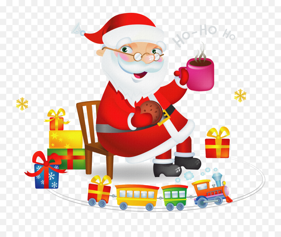 Buy Santa Claus With Tea And Cookies By Azzzzya On - Santa Santa Claus Emoji,Shot Glass Clipart